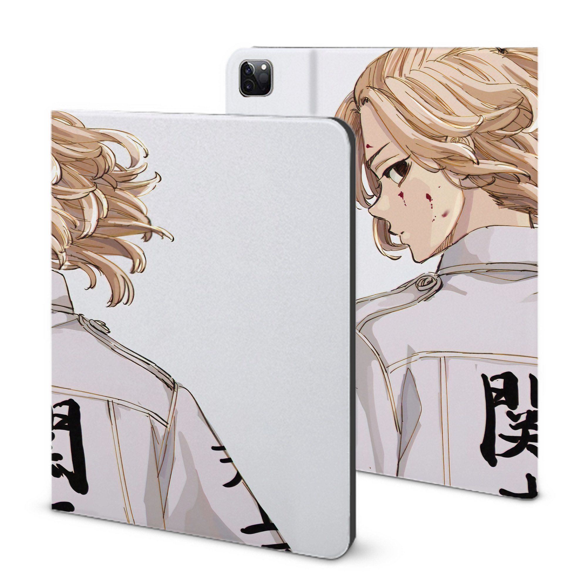 （画像用） 東京リベンジャーズ Tokyo Revengers IPad ケース ブック型 PUレザー TPU 耐衝撃 軽量 薄型 ペン収納なし 全面保護 IPad 各モデル対応